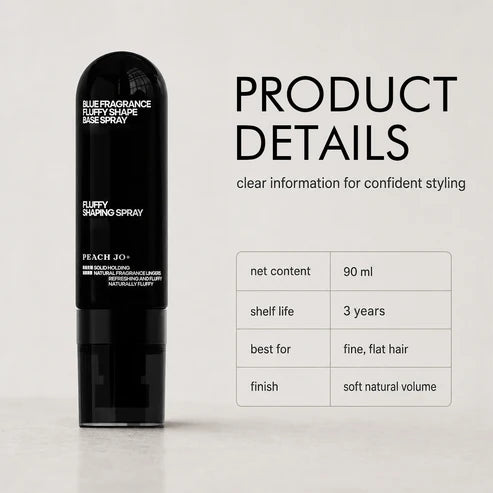 90ml Fluffy Hair Shaping Spray, Long‑Lasting Volumizing Mist with Sweet Peach Fragrance