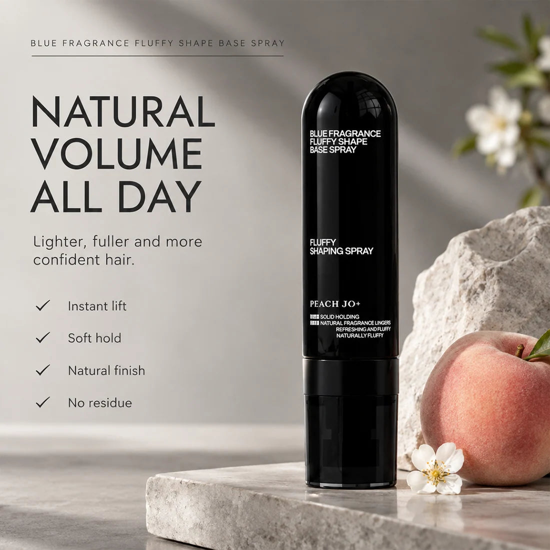 90ml Fluffy Hair Shaping Spray, Long‑Lasting Volumizing Mist with Sweet Peach Fragrance