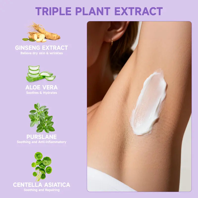 Bikini Pain-Free Hair Removal Cream for Sensitive Skin, Hypoallergenic Formula-Gentle