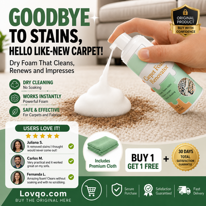 Waterless Carpet Foam Stain Remover
