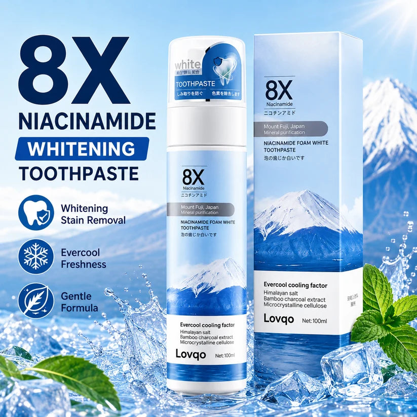 8X Niacinamide Foaming Whitening Toothpaste