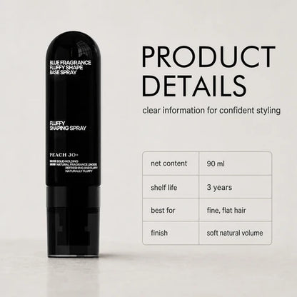 90ml Fluffy Hair Shaping Spray, Long‑Lasting Volumizing Mist with Sweet Peach Fragrance