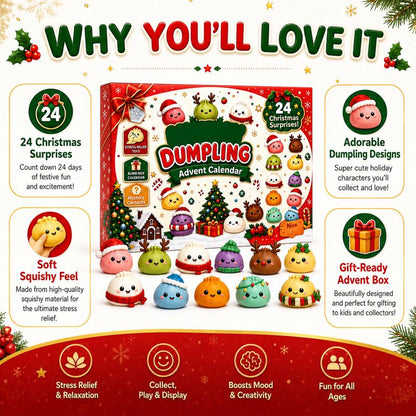 2026 Dumpling Squishy Advent Calendar - Indoor Recreation Stress Relief Toy