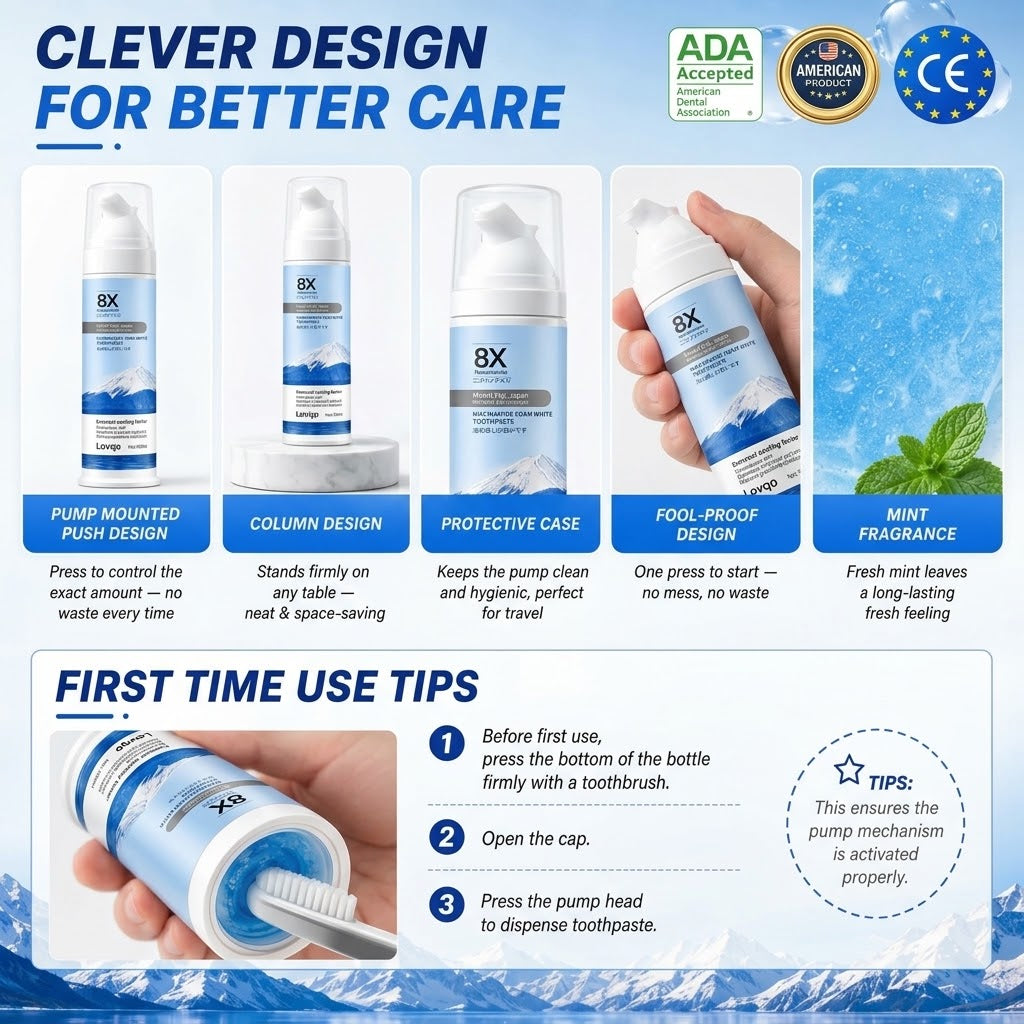 8X Niacinamide Foaming Whitening Toothpaste