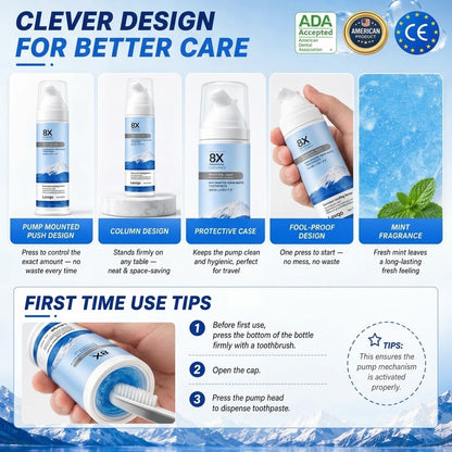 8X Niacinamide Foaming Whitening Toothpaste